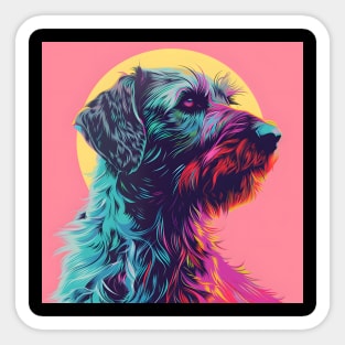 Irish Wolfhound in 70's Sticker